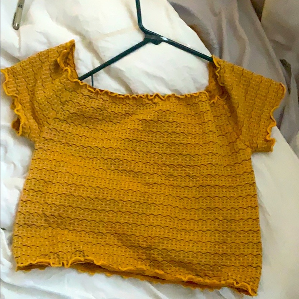 AEROPOSTALE off shoulder cropped bodycon top